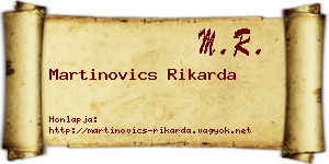 Martinovics Rikarda névjegykártya