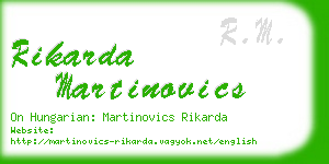 rikarda martinovics business card